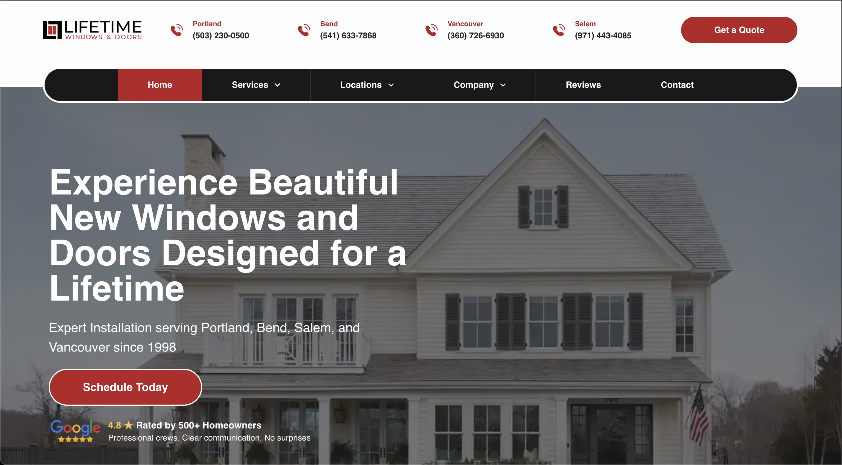 Lifetime Windows & Doors screenshot
